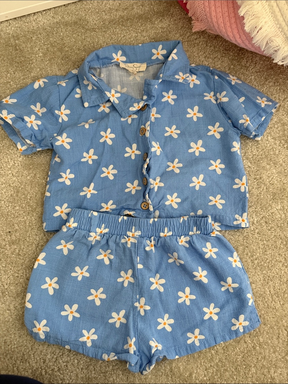 Jessica Simpson Blue Daisy Print Kids Set